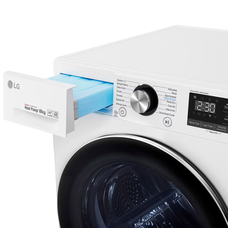 Máquina de Secar Roupa LG RC80V9AV2W 8Kg Classe C Branco