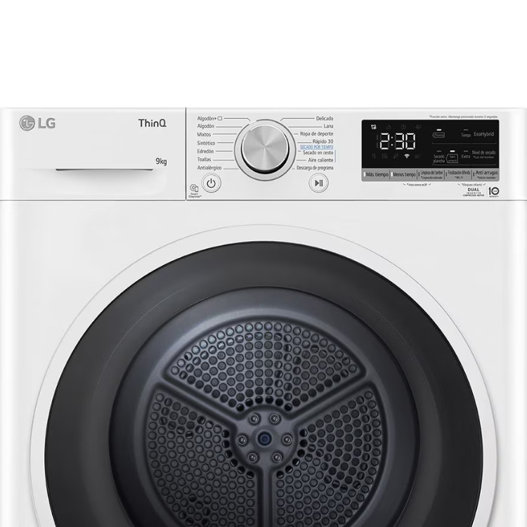 Máquina de Secar Roupa LG RH90V5AV6N 9Kg Classe A++ Branco