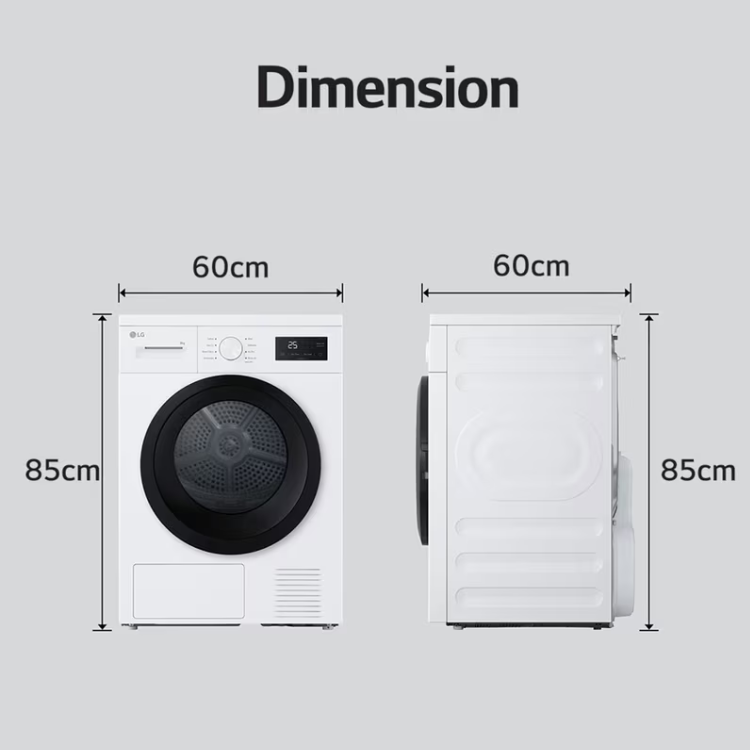 Máquina de Secar Roupa LG RHA1008NWK 8Kg Classe D Branco