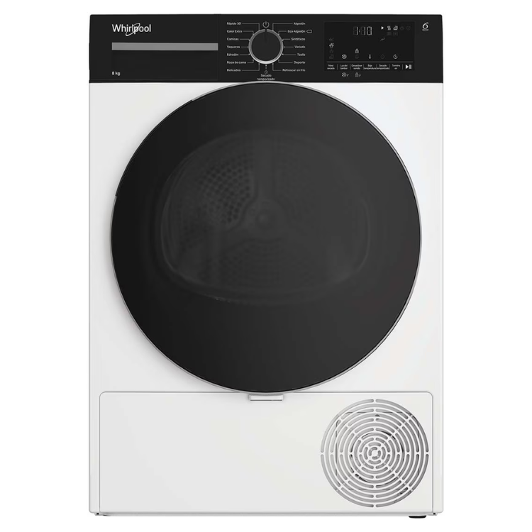 Máquina de Secar Roupa Whirlpool CWSD83MWBSES 8Kg Classe D