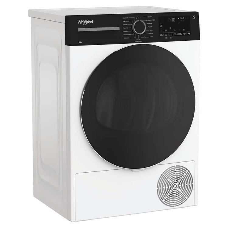 Máquina de Secar Roupa Whirlpool CWSD83MWBSES 8Kg Classe D