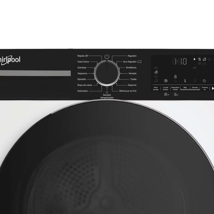Máquina de Secar Roupa Whirlpool CWSD83MWBSES 8Kg Classe D