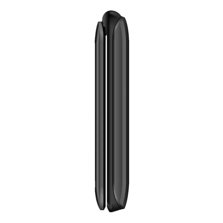 Telemóvel Maxcom Senior MM815L preto, tipo flip, fechado.