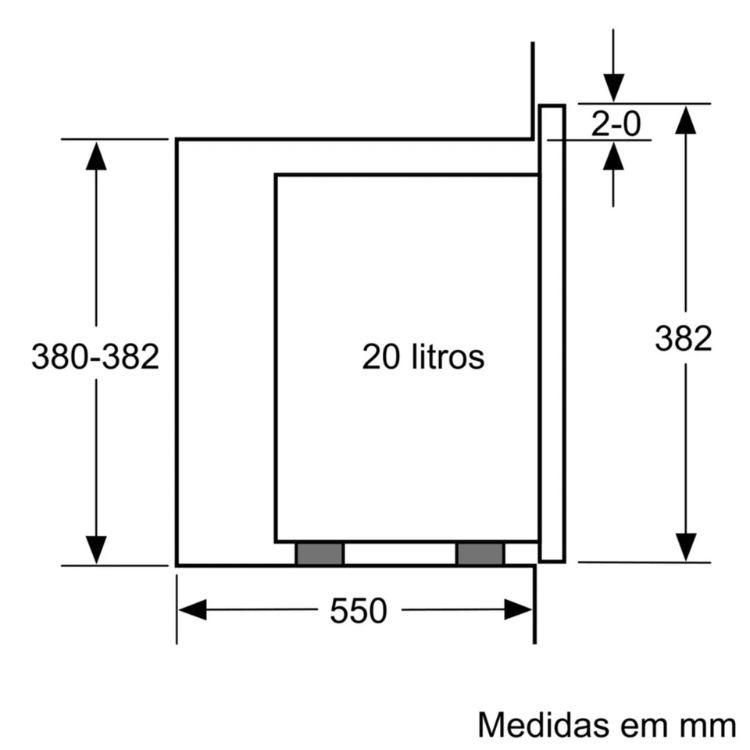 Microondas de Encastre Bosch Serie 6 BFL524MB0 800W 20L Preto