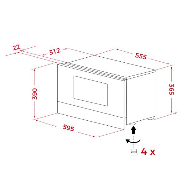 Microondas de Encastre Teka Van Gogh ML82 22L 850W