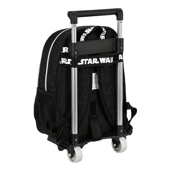 Mochila Escolar C/ Rodas Safta Star Wars Fighter Preto