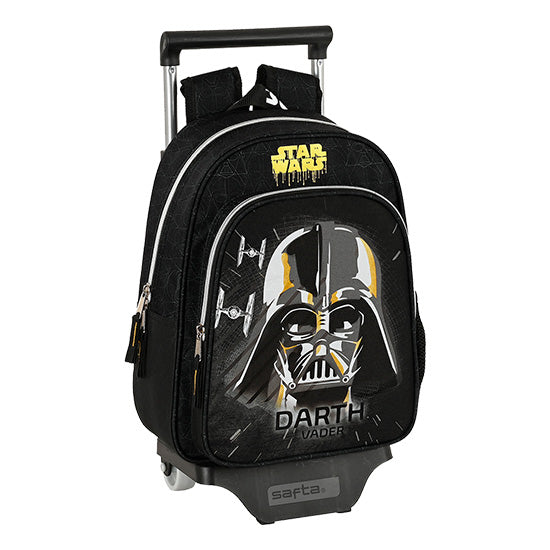 Mochila Escolar C/ Rodas Safta Star Wars Fighter Preto