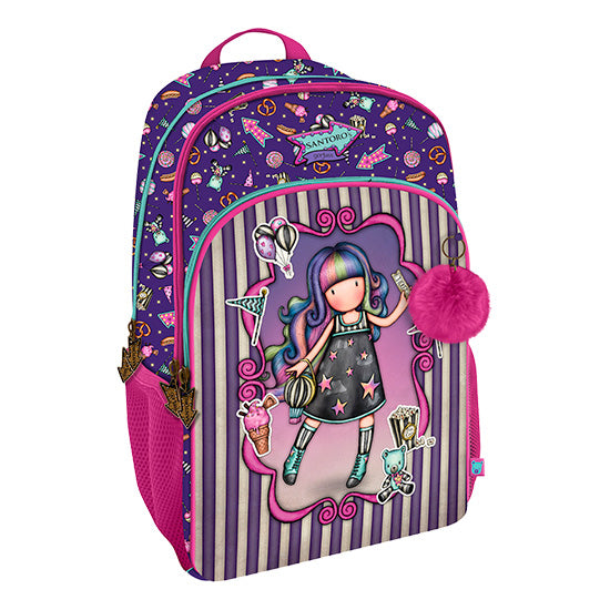 Mochila Escolar Safta Gorjuss Up And Away Roxo