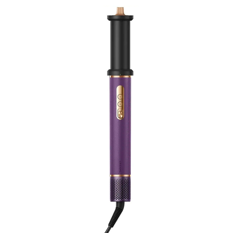 Dreame purple hair styler with gold accents and black top, 1300W.