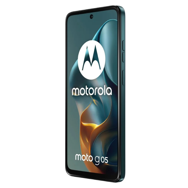 Smartphone Motorola Moto G05 verde, 6.67 polegadas, 4GB/128GB.