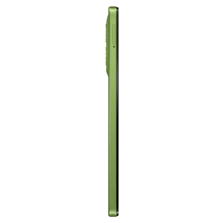 Smartphone Motorola G06 verde, lado direito, 4GB/256GB, Dual Sim.