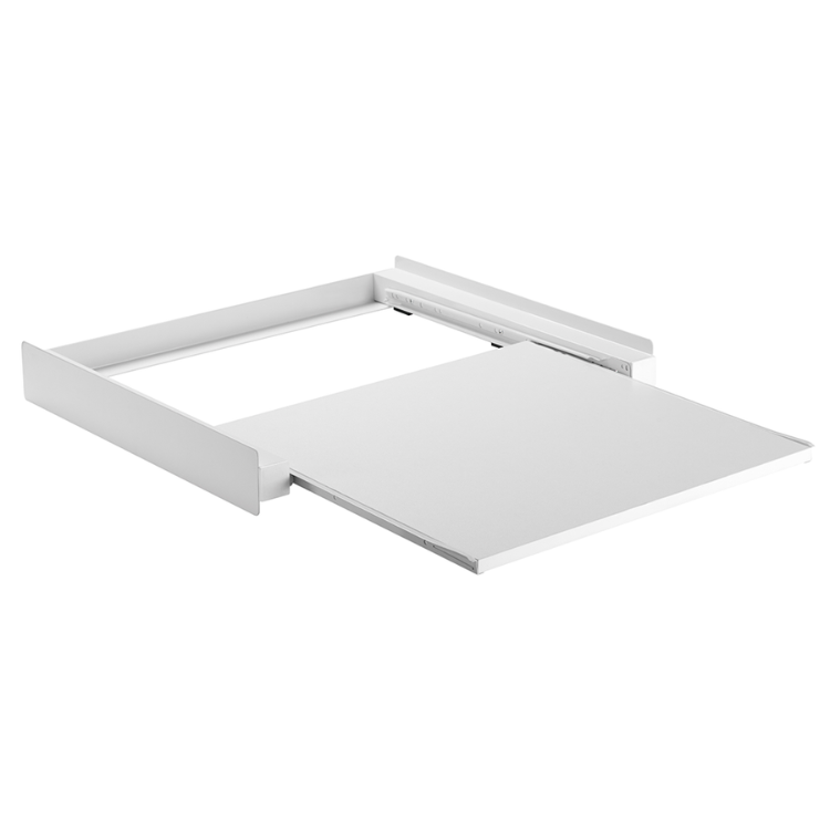 White vertical laundry dryer stand with foldable tray, Napofix ML-3.