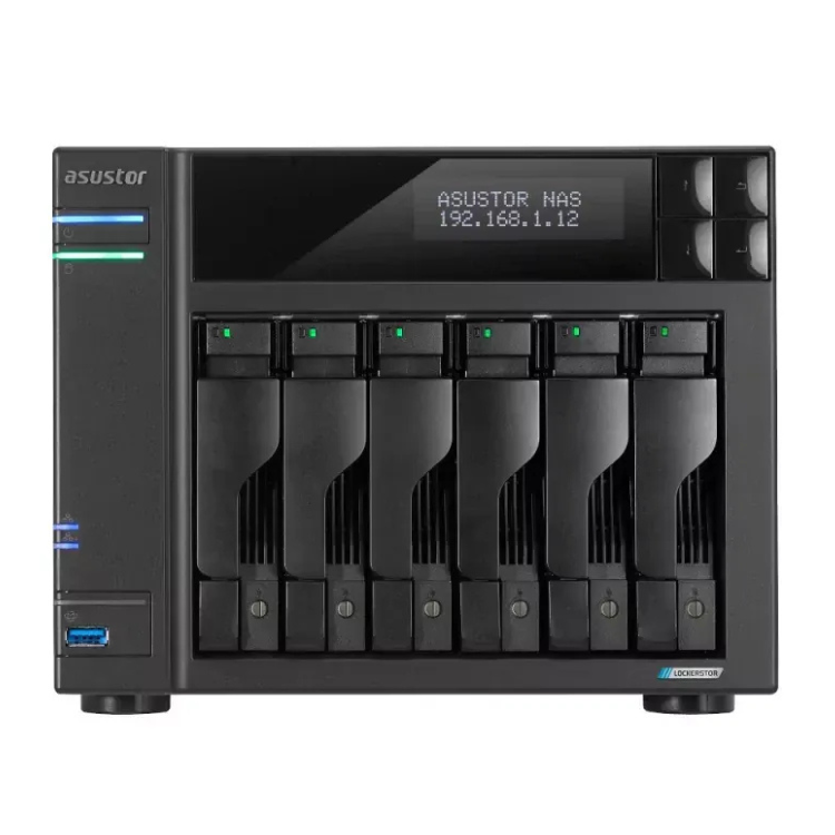 NAS Asustor AS6702t Lockerstor 6 Gen2 6-Bay Celeron N5105 2.0Ghz 8GB 2.5GBE USB SO