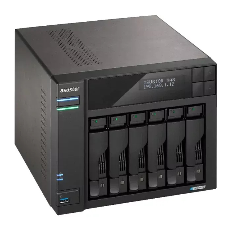 NAS Asustor AS6702t Lockerstor 6 Gen2 6-Bay Celeron N5105 2.0Ghz 8GB 2.5GBE USB SO
