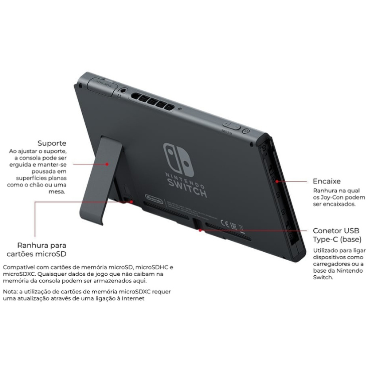 Nintendo Switch V2 32GB Néon Azul/Vermelho