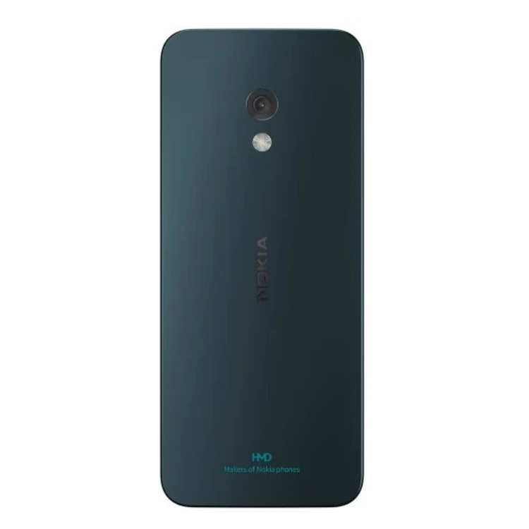 Telemóvel Nokia 225 2024 4G Dual Sim, azul, com câmara e flash na parte traseira.
