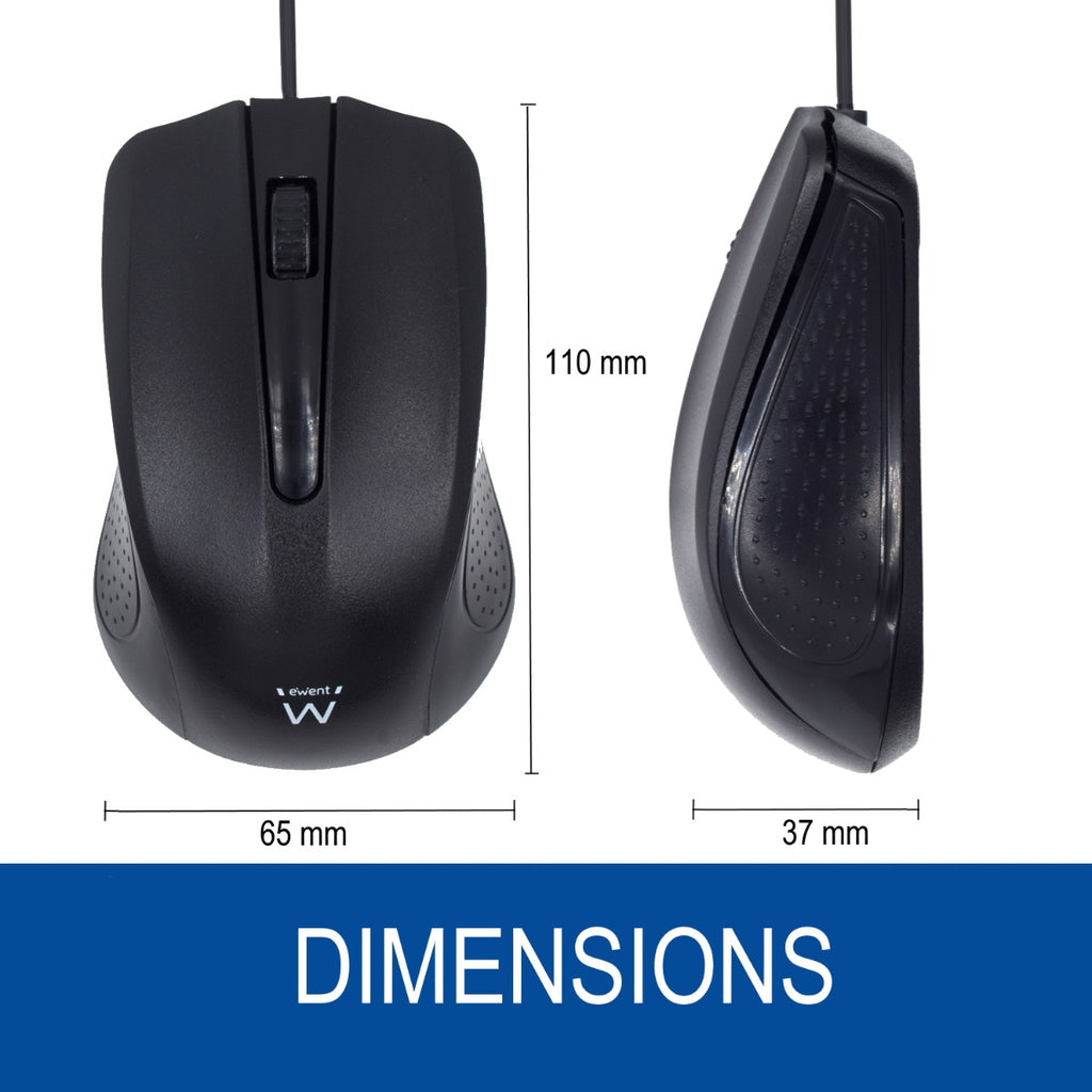 Rato Óptico Ewent USB Preto