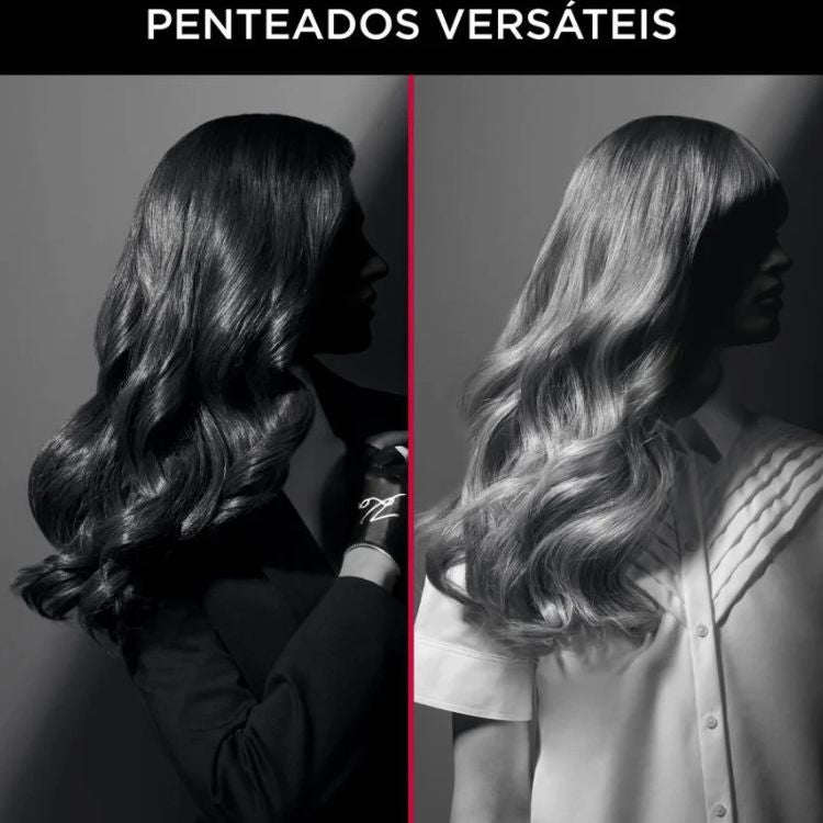 Pack Secador e Modelador Rowenta CV6430F0 + CF322LF0 Iónico Keratin & Glow Preto