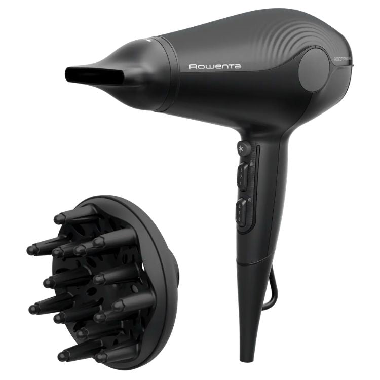 Pack Secador e Modelador Rowenta CV6430F0 + CF322LF0 Iónico Keratin & Glow Preto
