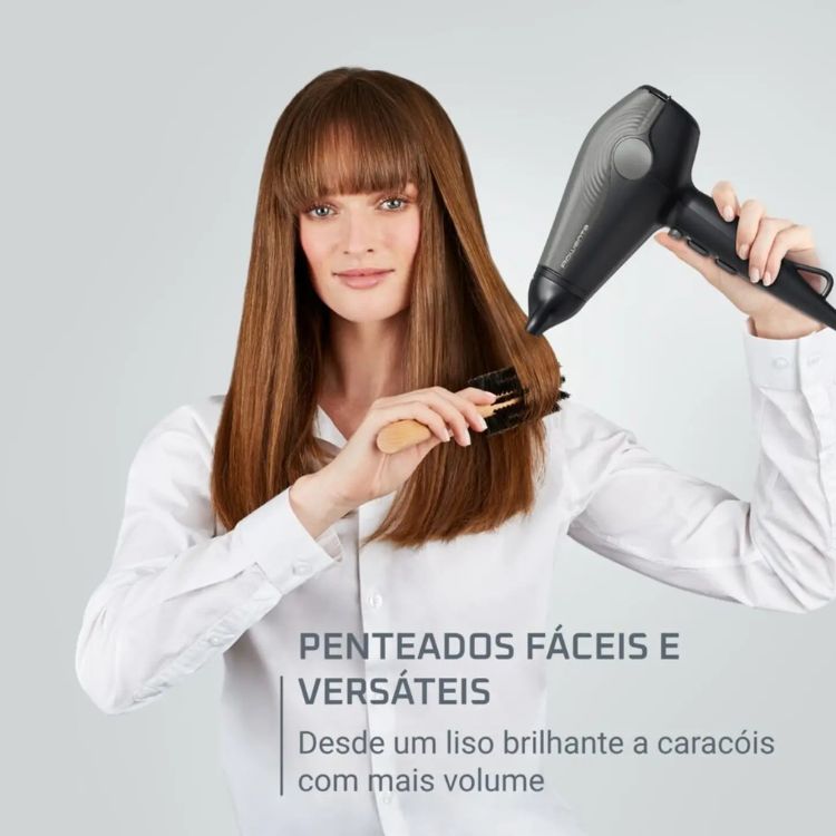 Pack Secador e Modelador Rowenta CV6430F0 + CF322LF0 Iónico Keratin & Glow Preto