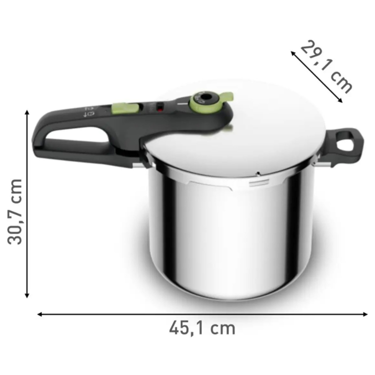 Panela de Pressão Tefal Secure Trendy 8L Inox