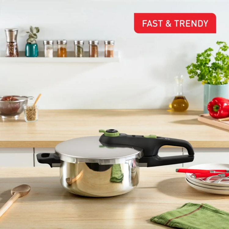 Panela de Pressão Tefal Secure Trendy 4L Inox