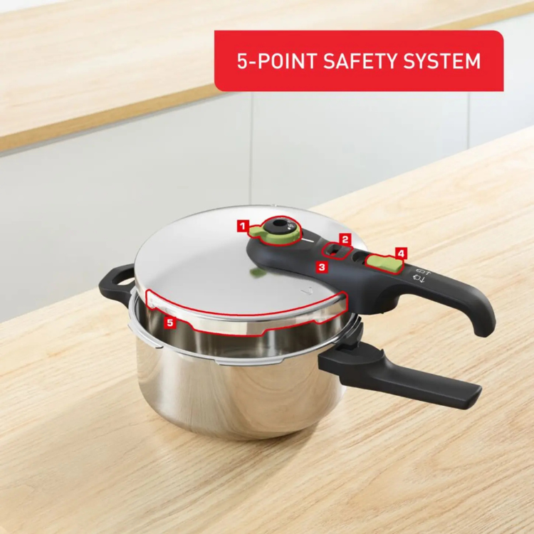 Panela de Pressão Tefal Secure Trendy 4L Inox