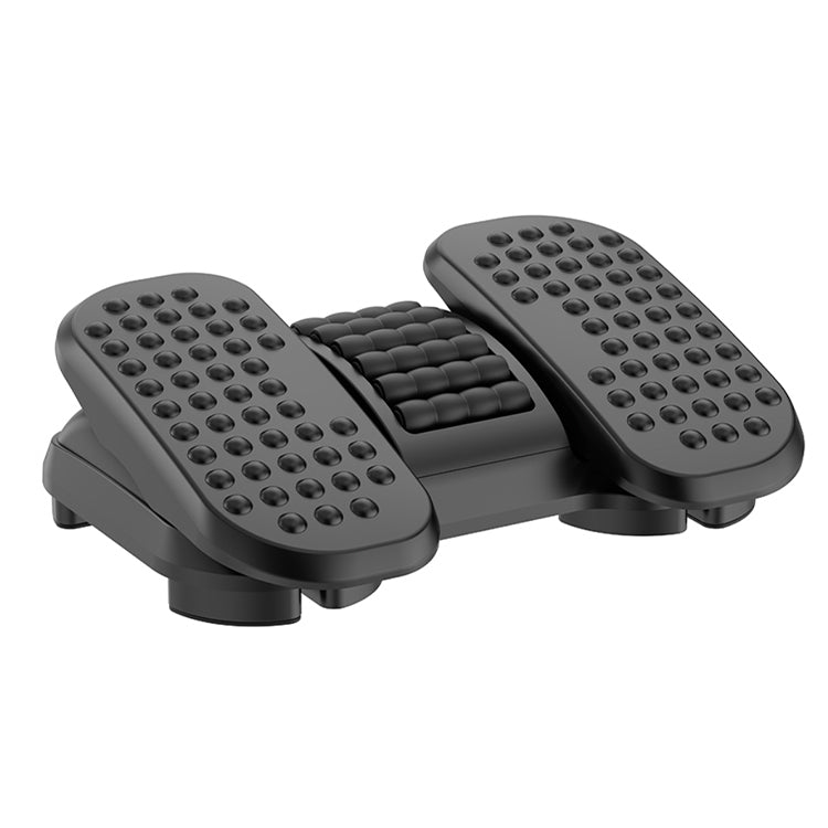 Base Ergonómica Inclinável para pés NapoFix ERGO450, preta, com apoios de borracha texturizada.