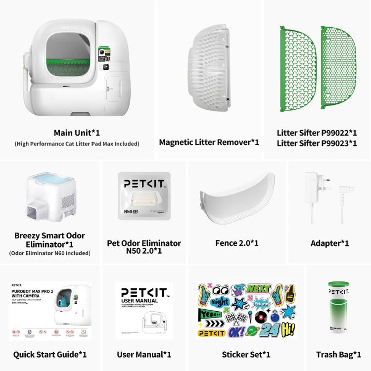 Caixa de Areia Inteligente Petkit Purobot Max Pro Self-Cleaning Cat Litter Box