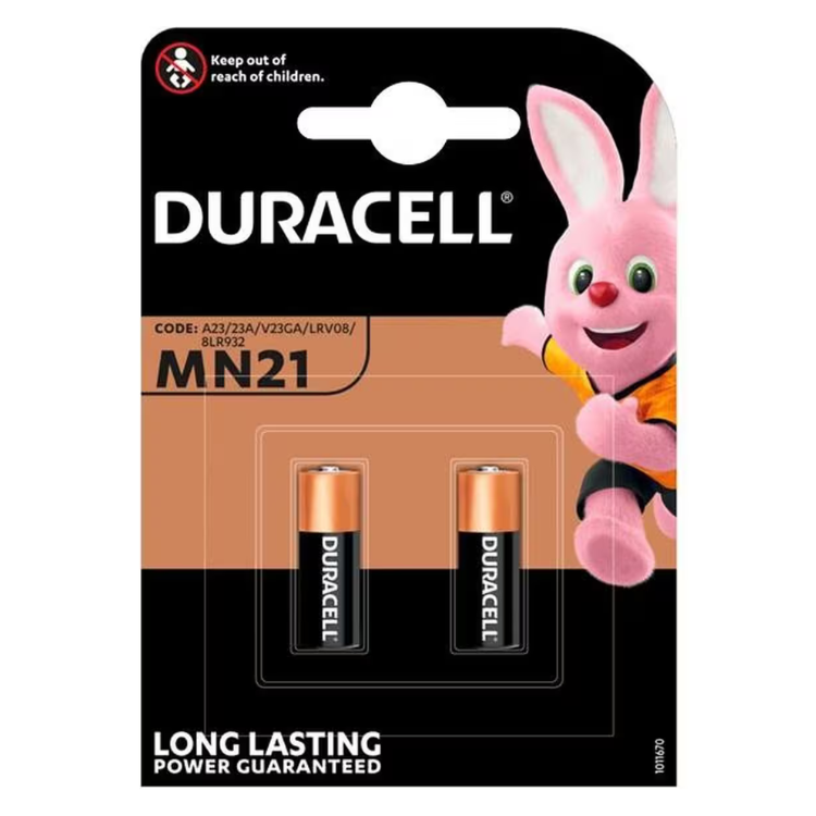 Pilha Duracell para comandos 2x MN21