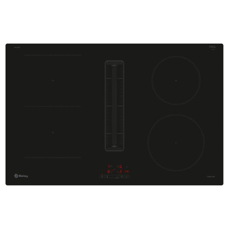 Placa de Indução c/ Exaustor Balay 3EBC983ER 7400W 4 Zonas 80cm