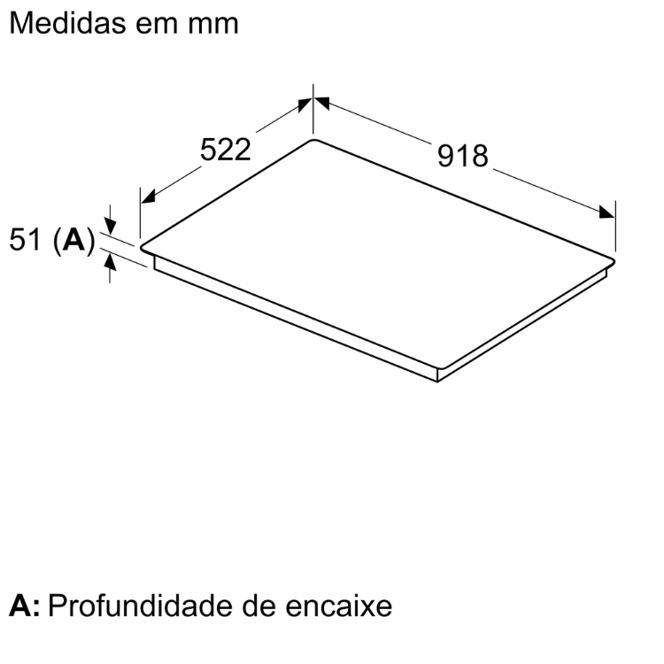 Placa de Indução Bosch Serie 6 PIV931HC1E 11100W 5 Zonas 90cm