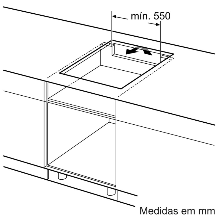 Placa de Indução Bosch Serie 6 PVJ631HC1E 7400W 3 Zonas 60cm