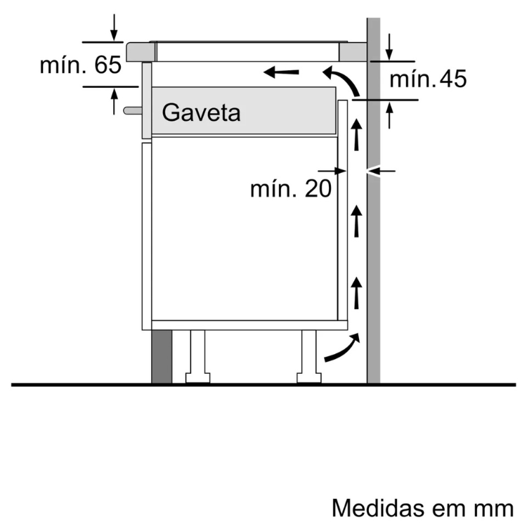 Placa de Indução Bosch Serie 6 PVJ631HC1E 7400W 3 Zonas 60cm