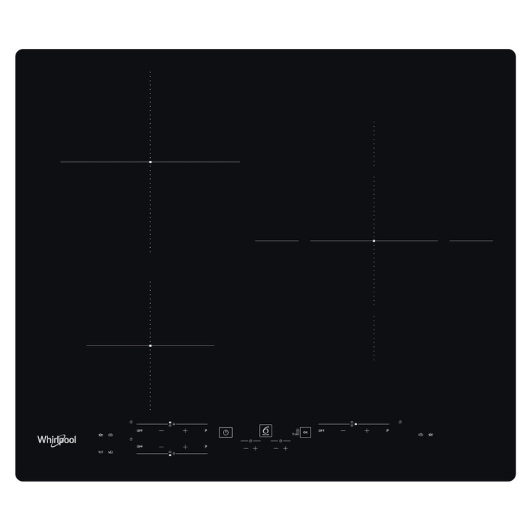Placa de Indução Whirlpool WSB7560NE 7200W 3 Zonas 60cm