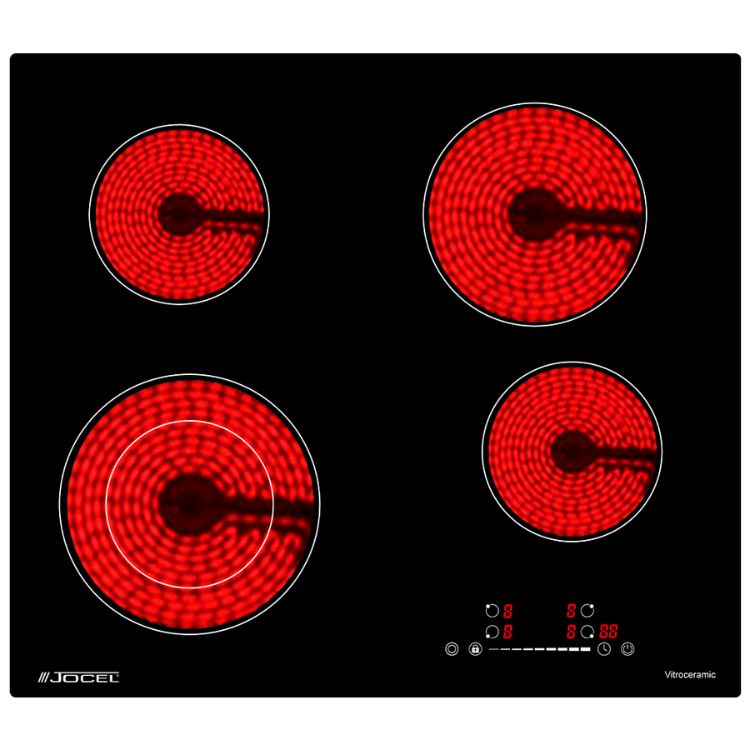 Placa Vitrocerâmica Jocel JP4EV002273 6400W 4 Zonas 60cm