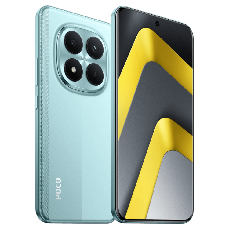 Poco M8 Pro 5G, verde, 12GB/512GB, câmaras quádruplas, ecrã ligado.