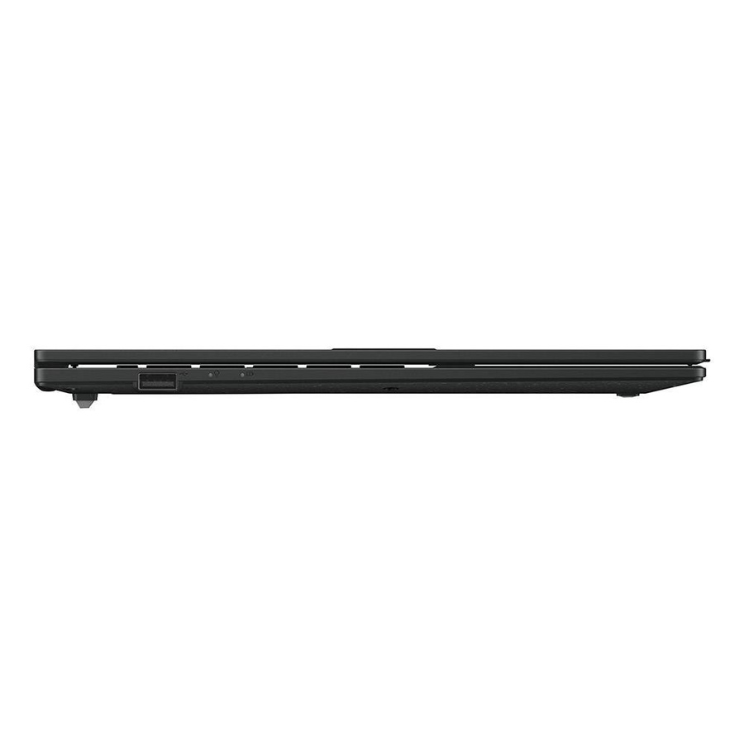 Portátil Asus VivoBook Go 15 E1504FA preto, 15.6 polegadas, lado inferior.