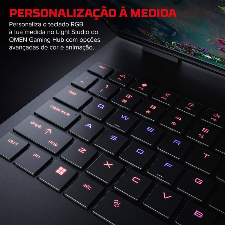 Portátil HP HyperX OMEN 15-ga0000npx 15.3" Ryzen 5 24GB/1TB RTX5060 Preto s/ Sistema Operativo