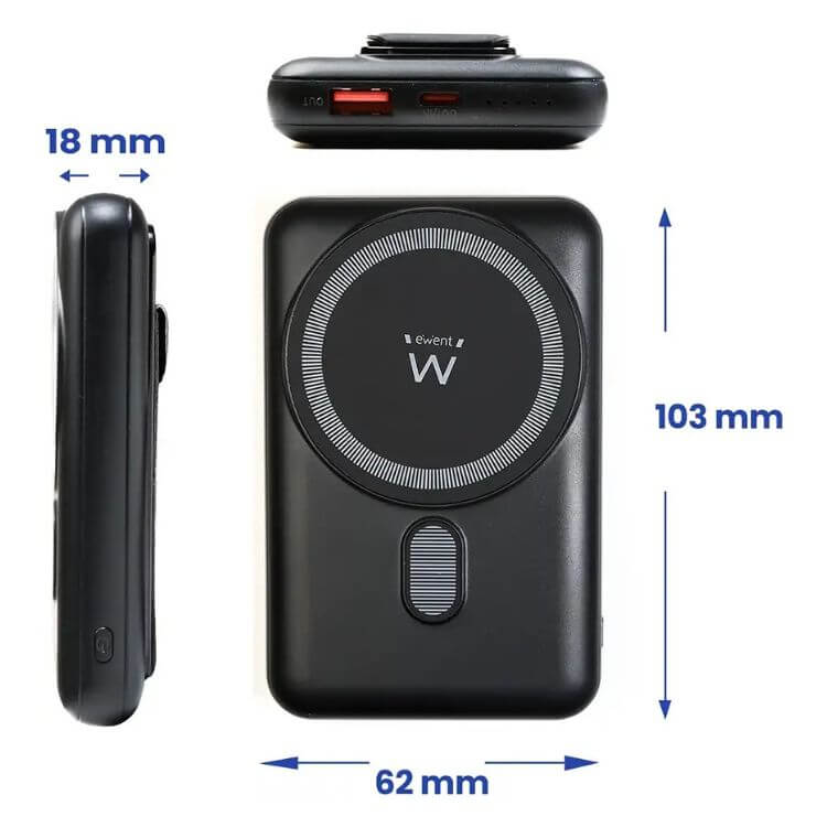 Powerbank Ewent EW1162 10000mAh MagSafe Preto