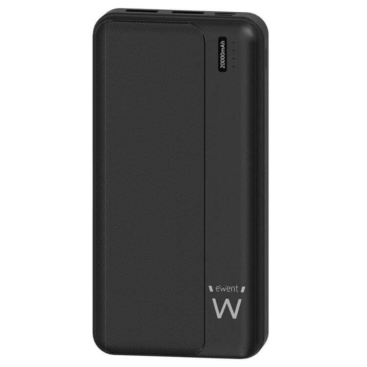 Powerbank Ewent EW1163 20000mAh 22.5W USB-C/USB-A/Micro Preto