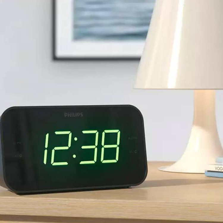 Rádio Despertador Philips TAR3306 Dual Alarm Clock FM Preto