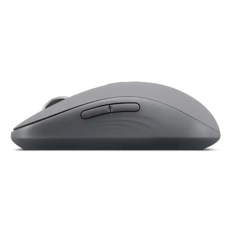 Lenovo YOGA Silent Bluetooth mouse, Luna Grey, side view.
