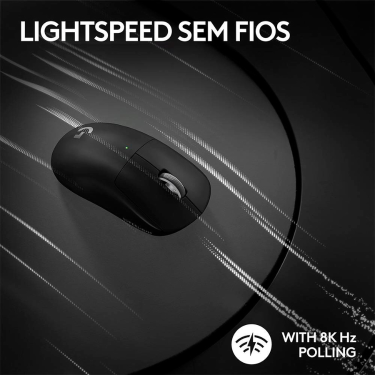 Black Logitech G Pro X Superlight 2 wireless gaming mouse.