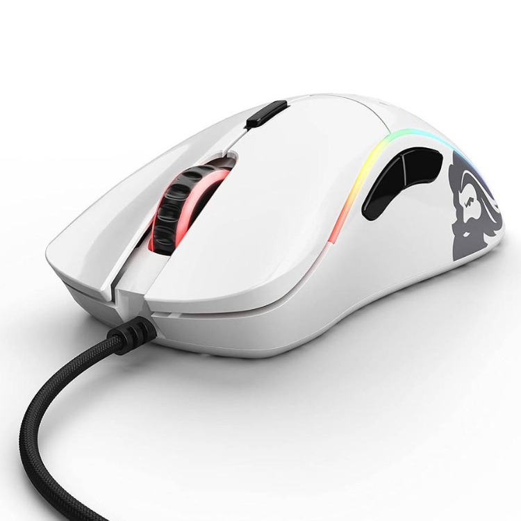 Rato Óptico Glorious PC Gaming Race Model D Glossy 12000DPI Branco