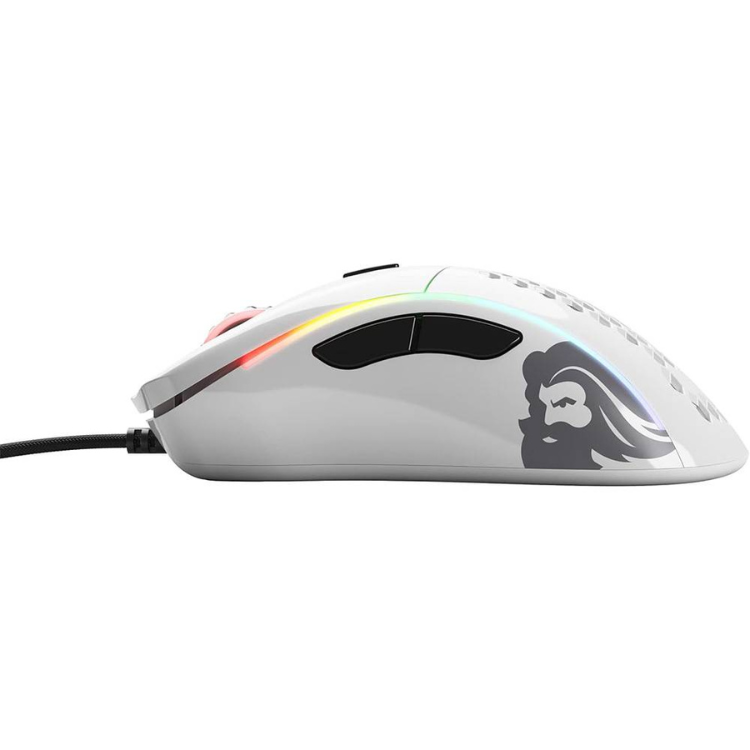 Rato Óptico Glorious PC Gaming Race Model D Glossy 12000DPI Branco