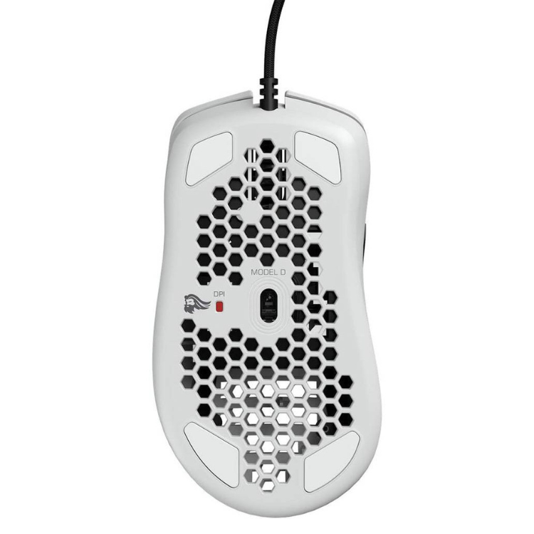 Rato Óptico Glorious PC Gaming Race Model D Glossy 12000DPI Branco