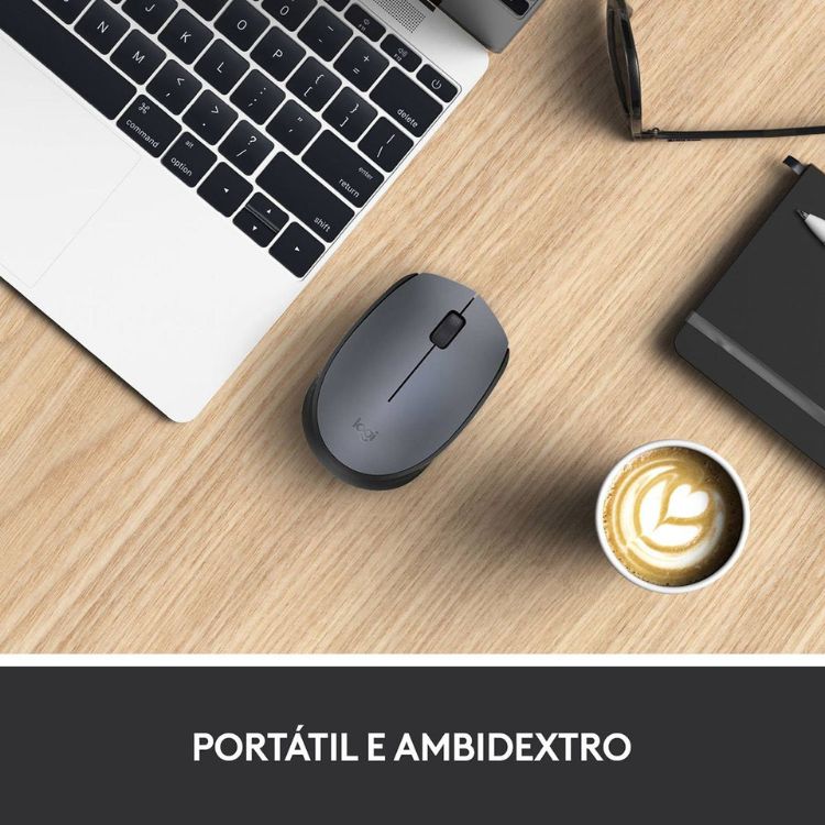 Rato Óptico Logitech M170 Wireless Cinzento