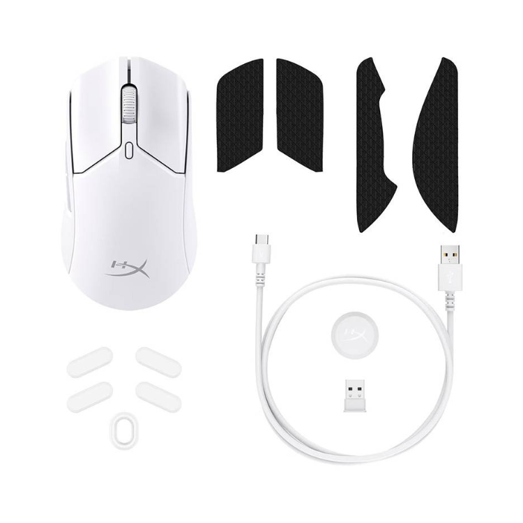 Rato Óptico HyperX Pulsefire Haste 2 Wireless Gaming 26000DPI Branco