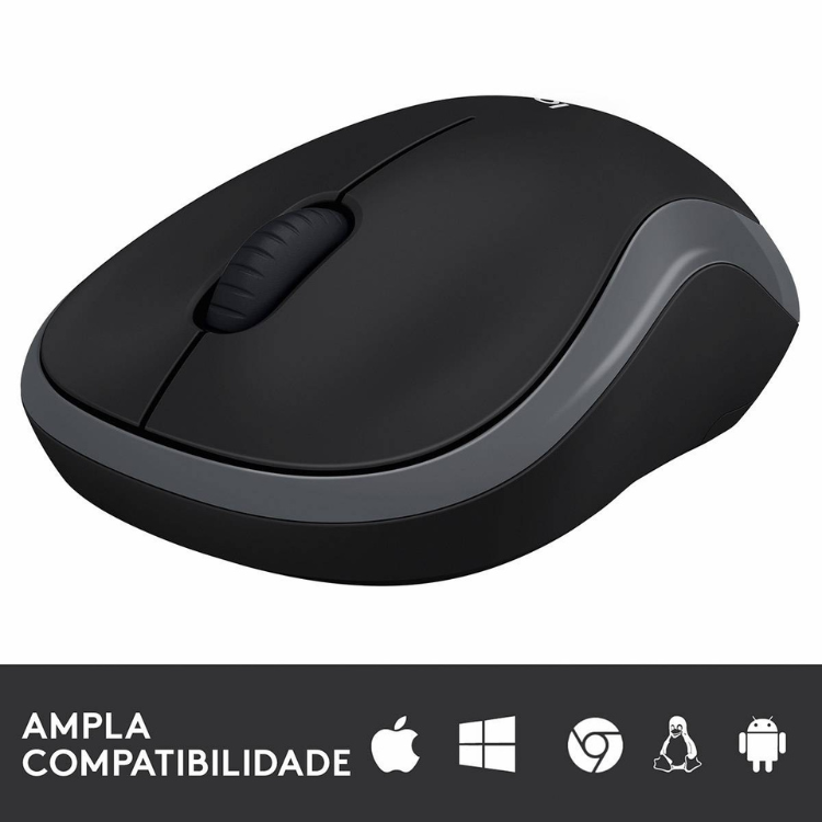 Rato Óptico Logitech M185 Wireless Cinzento